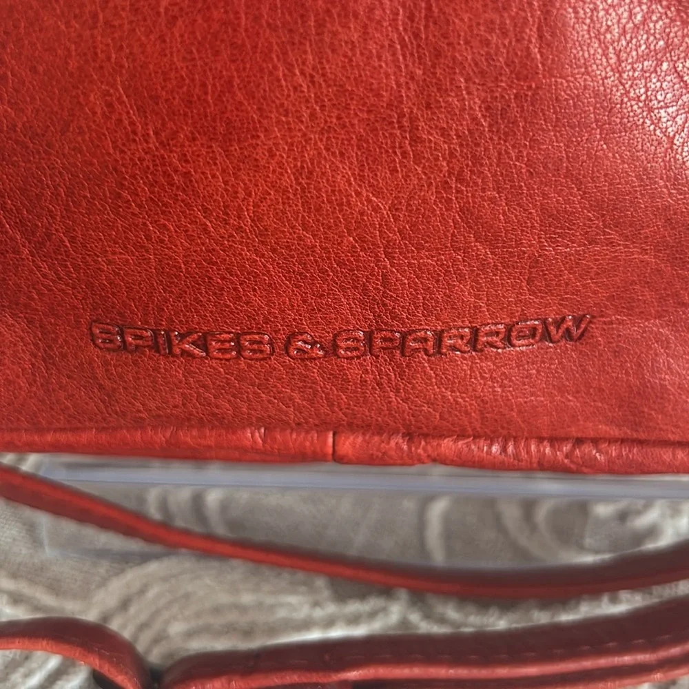 Spike & Sparrow Red Leather Camera Bag Style Crossbody